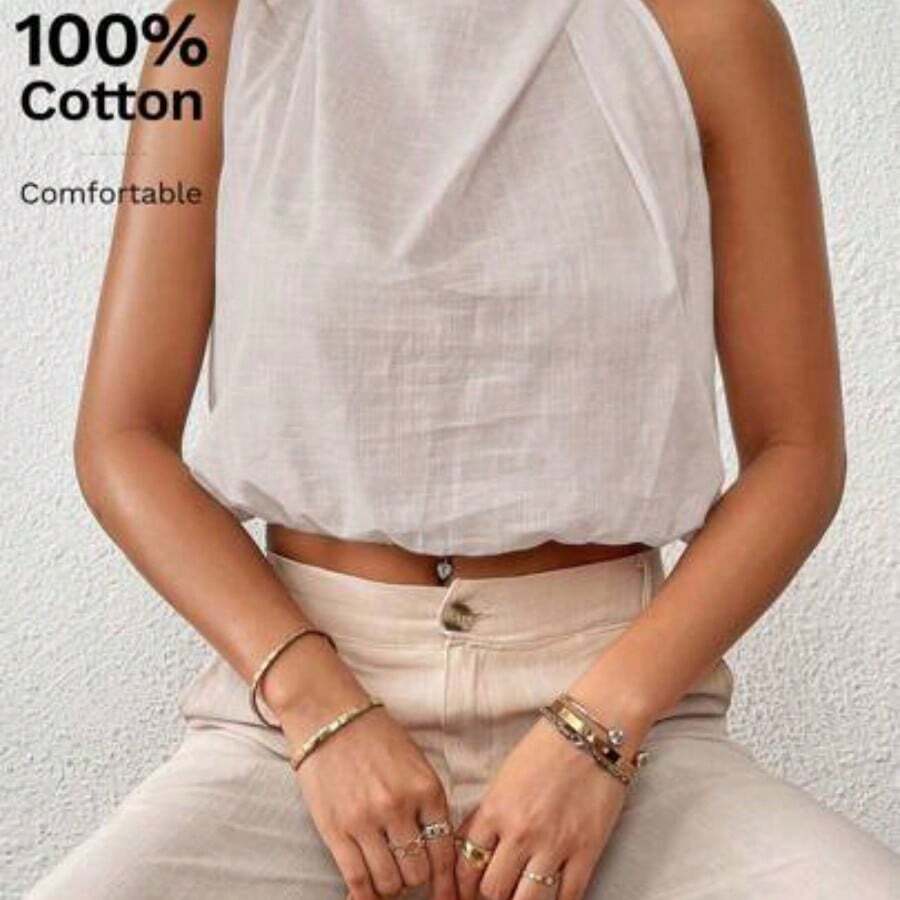 Women Blouses & Shirts - Beige - View 1