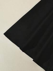 Vestido sin mangas con lazo decorativo con cuentas y espalda descubierta para mujer en color rojo - Negro - Ver 4