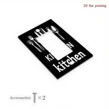 1pc [2D Printed] Kitchen Switch Panel, Suitable For Home, Bathroom, Bedroom, Decorative Wall Plate, No Battery Or Power Needed, Easy Installation - A - View 11