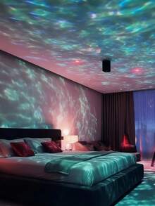 Ocean Wave Projection Lamp, LED Atmosphere Night Light, Bedroom Sleep Aid Decor Lamp, Dynamic Lighting Desktop Small Night Light, Ideal Gift For Holidays - Multi-color light - View 8