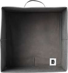 Basics Confezione da 6 cubi portaoggetti pieghevoli in tessuto, contenitori con maniglie -33x33x33 cm, colore: Bianco/Grigio a righe - Strisce bianche e grigie - Visualizzare 4