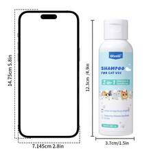 Shampoo 2 em 1 para Gatos Oivolii – Fórmula suave à base de plantas, limpeza profunda, fragrância fresca e duradoura, amacia e dá brilho à pelagem, mantém a maciez e o brilho, para higiene de gatos, 100 ml - 100ml - Ver 8