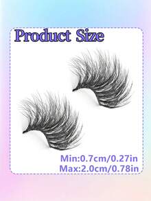 16 Cặp lông mi giả 3D mềm mại, dày và dài, hình mắt mèo, có thể tái sử dụng, mềm mại và nhẹ, lông mi giả lông chồn, phù hợp cho trang điểm mắt tinh tế, 3-14mm - Xem 7