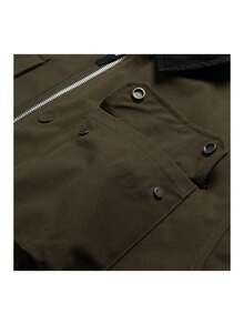 Under Armour Men's Sports Jacket APAC Curry Utility Jacket Cargo Style Style Lapel Casual Jacket Outerwear 6012760-308 - Military Green - View 9
