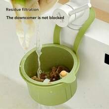 1pc Faucet Filter Basket, Hanging Kitchen Multifunctional Sink Filter With Handle, Plastic Drainage Basket For Vegetable, Fruit, And Food Cleaning - One Size Fits All - View 6