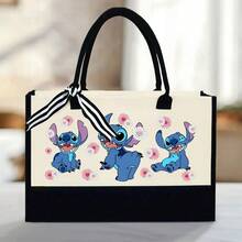 Disney 17*11inch Large Capacity Women's Portable Handbag, Printed With Cute Stitch Pattern, 1 Pc - Stitch - View 9