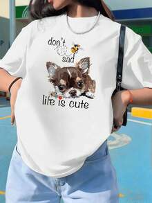 Dam-T-shirts - Vitt - Visa 1