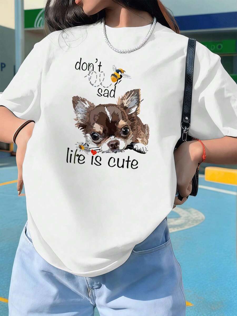 Dam-T-shirts - Vitt - Visa 1