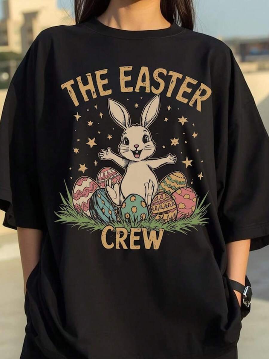 The Easter Crew pastor Funny Easter S1Hirt Bunny With Eggs T1EE Peter Cottontail Happy EggH1unter Gift.