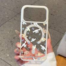 Ốp lưng điện thoại từ tính bằng acrylic với hình ảnh chú quế Sanrio, dịu dàng, an ủi, dễ thương, mềm mại và đáng yêu. Tương thích với sạc không dây. Phù hợp với dòng iPhone 17/17 Pro/17 Pro Max/17/16/15/14/13/12. - trắng - Xem 6