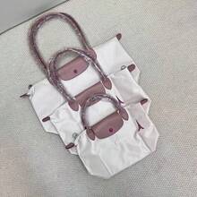 Long Eiffel Tower Tote Bag (Small, Medium, Large) - Waterproof Nylon Handbag, Shoulder Bag, Crossbody Bag - New Arrival, Versatile For Commuting - White Pink - View 2
