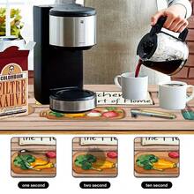 1pc Kitchen Drying Mat, Coffee Machine Pad, Absorbent Dish Drying Mat With Cutting Board & Vegetable Illustrations, Suitable For Dining Table And Cafe, Practical And Decorative Multipurpose Drainage Mat, Household Gift - XYLSD-322 - View 7