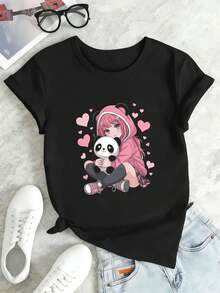 Women T-Shirts - Black - View 2