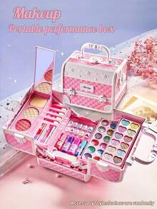 Kits de Maquiagem Infantil, Conjunto de Maquiagem de Faz de Conta, Presente para Meninas, Brinquedos de Maquiagem de Faz de Conta, Estojo de Cosméticos, Presente de Feriado - forma - Visão 3