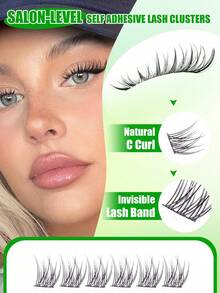384pcs Natural Look Eyelash Extension Kit, Includes Lashes, Glue, Tweezers, Suitable For DIY Eyelash Makeup At Home, Soft & Comfortable, Easy For Beginners, Reusable, Suitable For Daily Wear, Festivals, Performances - Multicolor - View 6