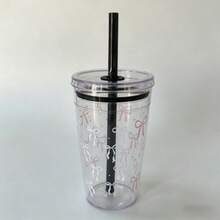 1 pieza Taza de café con moño - Taza de coche femenina, apta para bebidas frías, botella de agua diaria y almacenamiento de bebidas - Multicolor - Ver 6