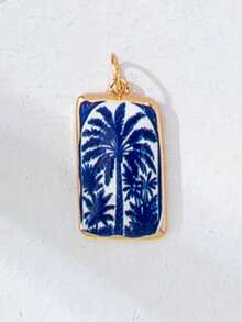 1pc Gold-Plated Colorful Enamel Pendant Necklace, Customizable Tropical Fruit Theme Pendant Necklace, Delicate Paperclip Chain Layered Jewelry, Cute Stackable Beach Holiday Daily Wear Women Gift - Multicolor - View 27