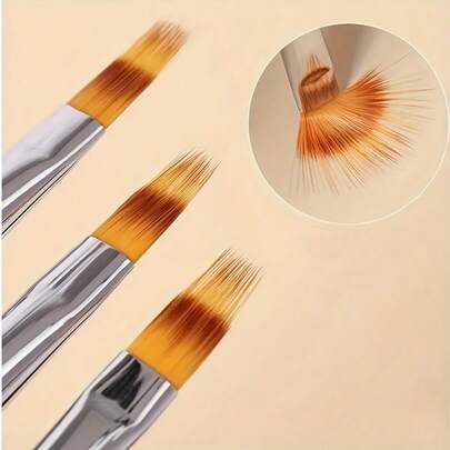 Pincel de arte de uñas con efecto tie-dye degradado, con cerdas en forma de abanico para un degradado suave y esponjoso, que permite una recogida uniforme y una aplicación natural del color, ideal para crear fácilmente un efecto tie-dye difuminado, adecuado para manicura casera DIY y creación de arte de uñas en salón