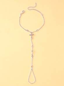 1 chiếc vòng đeo ngón tay kiểu Bohemian đính đá hình thánh giá, thích hợp cho kỳ nghỉ hè, đi biển hoặc lễ Ramadan dành cho nữ. - Nhiều màu - Xem 4