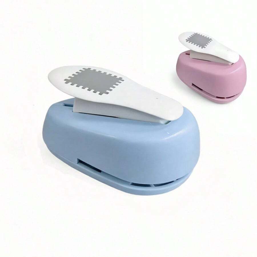 New Stamp Border DIY Punch Stamp Shape Craft Punch Embossing Machine Round Hole Punch Toothed Puncher Embosser - A - View 1