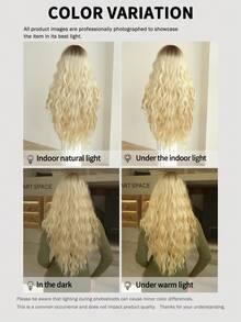 7JHH WIGS Pelucas largas onduladas y rizadas con flequillo de cortina para mujeres, de 28 pulgadas, de fibra sintética resistente al calor, esponjosas para uso diario, fiestas y cosplay (Rubio Ombré, Marrón Ombré, Rojo, Gris, Marrón Miel, Púrpura, Marrón Cálido) - Multicolor - Ver 8