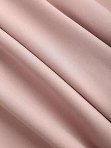 Pantalones anchos de mujer vintage elegantes con textura y plisados, para otoño/invierno - Rosa - Ver 5