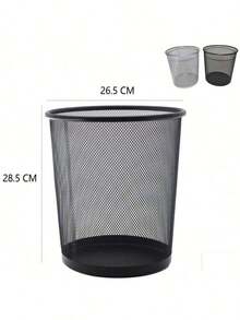 Black/Silver Wrought Iron Mesh Trash Can, Round Metal Mesh Bin, Open Office Wastebasket, Room Trash Can, Bathroom Trash Can, Lidless Waste Paper Basket, Office Trash Can. Sturdy structure, not easy to deform, space-saving, can be easiy placed not easy to deform, space-saving, can be easily placed not easyd s. bedrooms with moderate size. - 彩色 - 查看 14