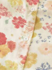 Camisa sin mangas de mujer con bordado y volantes - Multicolor - Ver 7