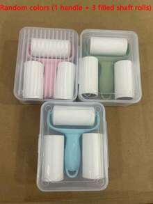 一套脱毛器（含3个替换滚轮），快速有效去除毛发，强力粘合剂，可有效去除宠物毛发，可重复使用手柄，可去除家具和地毯上的绒毛、碎屑和污渍。多种颜色可选。 - 均碼 - 查看 16