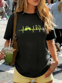 Women T-Shirts - Black - View 1