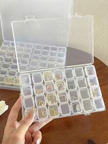 1个大容量旅行/家用药盒，1个大盒子+10个小盒子，双色多功能收纳盒，便携式药盒，迷你便捷药盒带分隔板，防水防尘每周药盒 - 彩色 - 查看 13