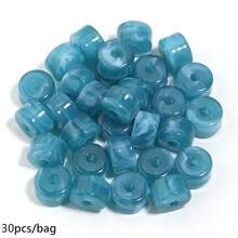 30 hạt/gói, hạt acrylic hình trụ ngắn 12*8mm, màu nhuộm tie-dye, hạt hai tông màu cổ điển thanh lịch, thích hợp làm đồ trang sức, vòng tay DIY, dây chuyền điện thoại, vòng cổ. - Sự khuếch tán của các hạt tròn - Xem 13