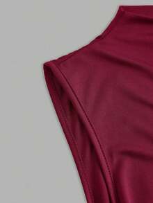 3 piezas Tops sin mangas plisados, tops sin mangas casuales de cuello plano para mujer, gran valor en paquete de 3, para el verano - Multicolor 4 - Ver 9