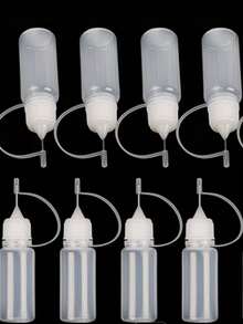 1/5/20pcs Botol Plastik Peras 20ml dengan Ujung Jarum - Penyimpanan Lem Presisi, Dispenser Cairan, Wadah Pelumas - Cocok untuk Kerajinan DIY - Hadiah Ideal untuk Seniman dan Pengrajin - Putih - View 11