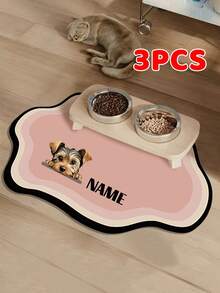 Individuell anpassbare schnell trocknende Futterunterlage für Haustiere, personalisiert mit Foto und Namen des geliebten Haustieres, spritzwassergeschützt, saugfähig, leicht zu reinigen, geeignet für Hunde und Katzen, waschbare Futterunterlage, perfektes Geschenk für Haustierbesitzer, witziges Haustier-Design, strapazierfähige Haustier-Matte (Hinweis: Die Größe 30*40 ist relativ klein, bitte wählen Sie für Katzen und Hunde die mittlere oder große Größe) - Verschiedenfarbig - Übersicht 18