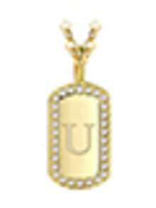 Damen Halskette mit rechteckigem Anhänger in goldfarbener Beschichtung mit Buchstabe "A" (mit Zirkonia eingefasst), personalisiertes Ketten-Design mit Buchstabe "O", geeignet für täglichen Gebrauch und Bürokleidung, alle 26 Buchstaben erhältlich - Gold - View 23