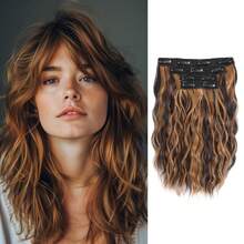 Extensiones de cabello rizado corto de 12 pulgadas, set de 4 piezas, adecuadas para uso diario para añadir volumen - Multicolor - Ver 12