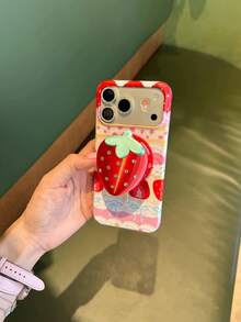 Ốp lưng từ tính hình bánh dâu tây, tương thích với iPhone 17 Pro Max, 16 & 15 Pro, 14 Pro Max - Đỏ - Xem 3