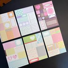 Libreta de notas retro y linda estilo coreano, cuaderno desprendible para estudiantes, diseño simple, material de papel, regalo perfecto, estilo, edición 2026 - multicolor - Ver 1