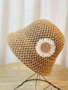 Flower Woven Bag, Handmade Woven Mini Crossbody Bag, Straw Woven Sunflower Pattern, Zipper Closure, Portable Key Pouch, Straw Handbag, Beach Tote, Mini Straw Crossbody Bag, Summer Beach Shoulder Bag, Women's Cute Handbag And Coin Purse - Fun Accessory, Durable Zipper Closure, Perfect For Beach, Travel, Vacation And Daily Commute, Daily Handbag, Suitable As Gift For Girlfriend, Mother's Day, Birthday, Anniversary - Multicolor - View 15