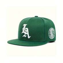 2026 New Baseball Cap Men And Women, Versatile Letter Embroidery Duckbill Cap, Outdoor Casual Sports Hat, Couple's Curved Brim Hat - Mái hiên phẳng LA - Màu trắng - Xem 9