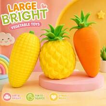 1pc Extra Large Realistic Pineapple Squeeze Ball, Soft Pressure Relief Toy, Slow Rebound Sensory Toy, Fun Squeezing Toy For Kids, Party Favor, Birthday Gift - Multicolor - View 4