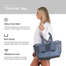 Professional Heavy-Duty Outdoor Cargo Tote |   High-Performance Marine-Mesh Boat Bag |   Industrial-Strength Waterproof Utility Organizer For Maritime And Tactical Storage - Steel Blue - View 7