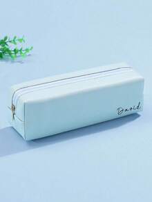 Large Capacity Pencil Case, Customized Text Inside, PU Leather Pencil Box, A And Student Style High-End Pencil Case, Customized Dust-Proof Function. Suitable As A Gift For Friends Or Family, Customized Stationery Box For School Supplies, Multifunctional, Decorative, Pencil And Marker Holder - Multicolor - View 12