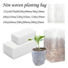 Bolsa de vivero biodegradable, bolsas de cultivo de plantas, semillas de tela no tejida para sembrar macetas para el hogar, accesorios de jardín, herramientas, 50-200 Uds. - 100 x 145 mm - Ver 2