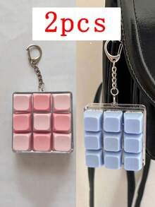 9-Key Cube Pressure Release Button Toy, Creative Keyboard Pendant Bag Decoration, Car Keychain, Bag Charm, Keychain Accessory, Keyboard Design, Adult Fingertip Keychain, Pressure-Sensitive Keychain, Soothing Keychain, Focus Relaxation Zipper Keychain - Multicolor - View 17