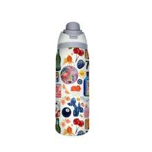 1 pieza Taza aislada de 32 oz con patrón creativo de estrella de mar y tortuga marina, taza de café portátil de mano, taza térmica/fría, taza aislada de acero inoxidable de gran capacidad, adecuada para oficina, hogar, coche, recomendaciones de regalo, café/té - Multicolor - Ver 10