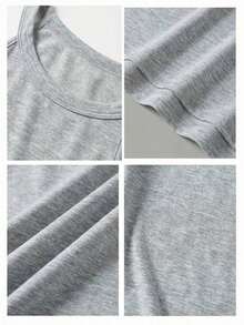 LUNE Camiseta de tirantes de cuello halter casual y cómoda para mujer, 95% algodón, adecuada para el verano - Gris Claro - Ver 4