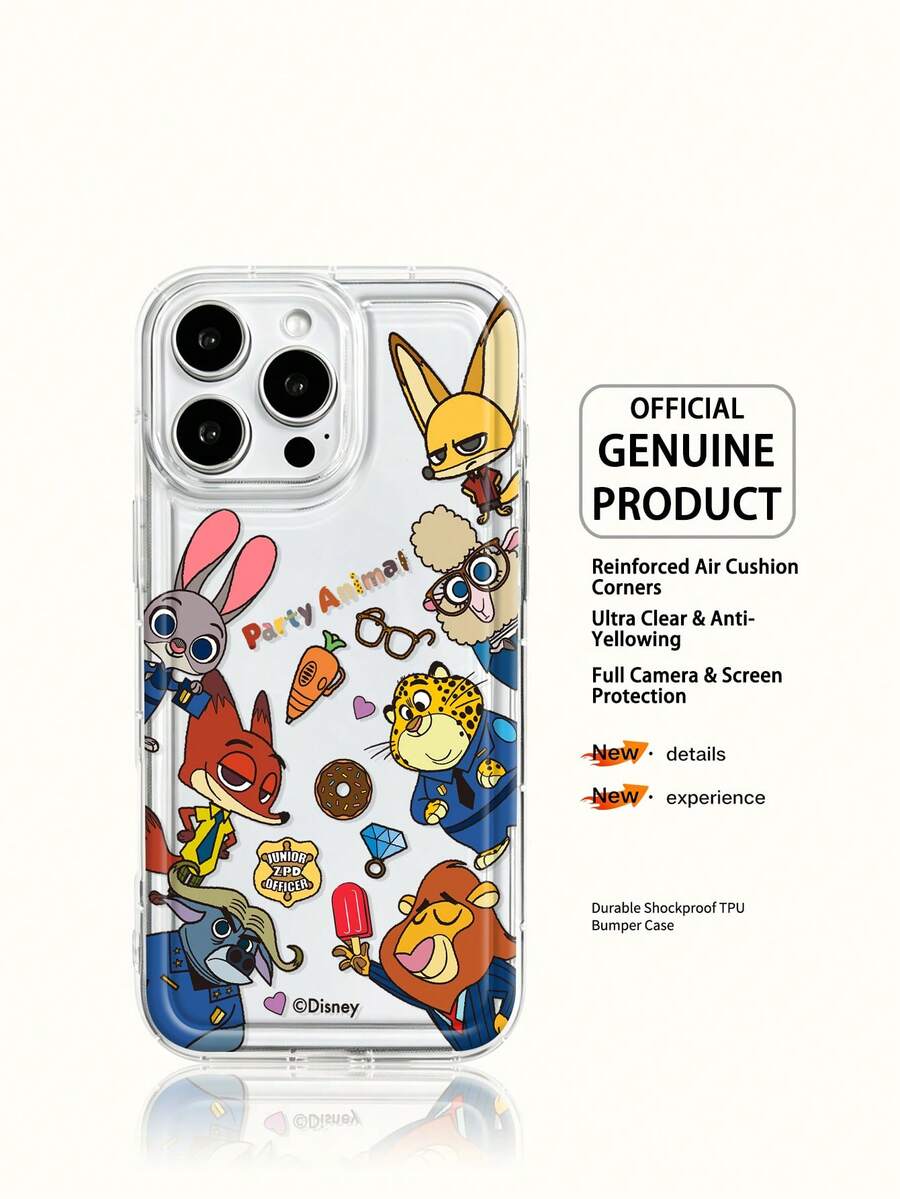 Ốp điện thoại Disney Zootopia, chống trượt và chống rơi, phù hợp cho nam giới. Các dòng điện thoại tương thích: iPhone 17, 17 Air, 17 Pro, 17 Pro Max, 11, 12, 13, 14, 15, 16 Pro, 16 Pro Max, 14 Plus, 15 Plus, 16 Plus, 15 Pro Max, XR - Trong sáng - Xem 1