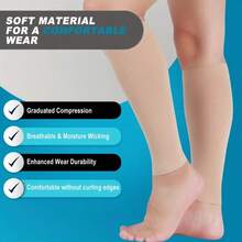 Ống bó chân nén áp lực 15-21mmHg, làm từ chất liệu nylon thoáng khí, được thiết kế cho thể thao, tập thể dục và sử dụng hàng ngày. - Nhiều màu - Xem 6